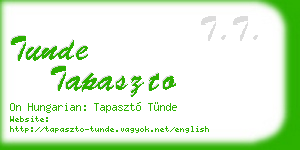 tunde tapaszto business card