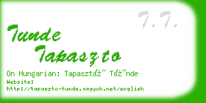 tunde tapaszto business card